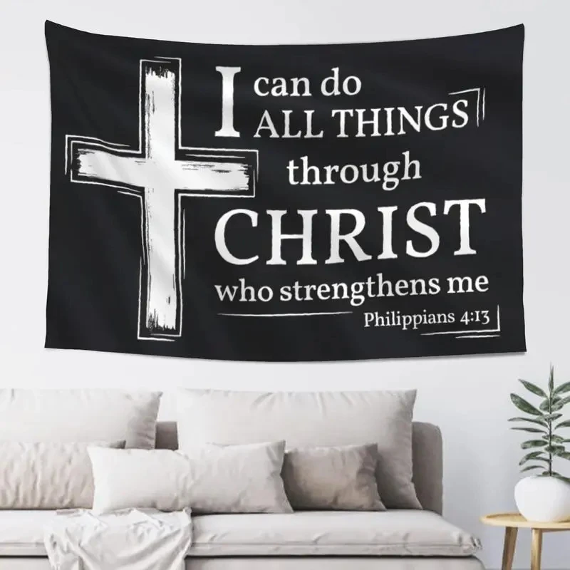Christian-themed Scripture Tapestries, Cross-patterned Wall Decorations, Religious Wall Decorations for Bedrooms  Living Rooms.