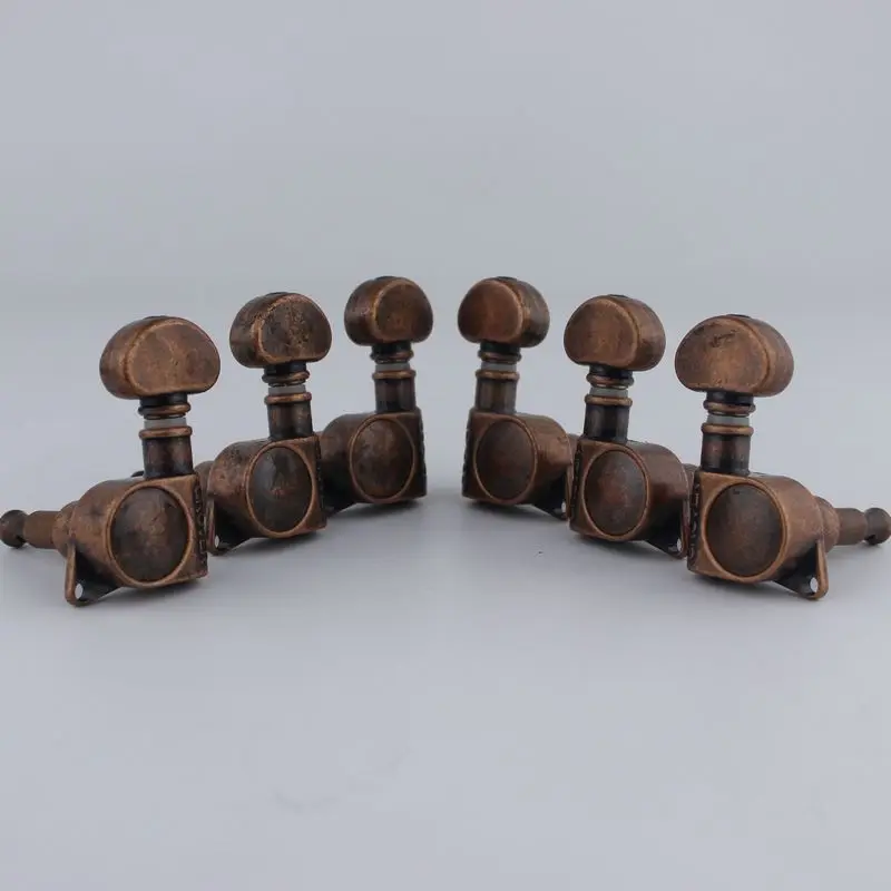 1 Set Guitar Machine Heads Small handle Tuners Bronze 3R3L