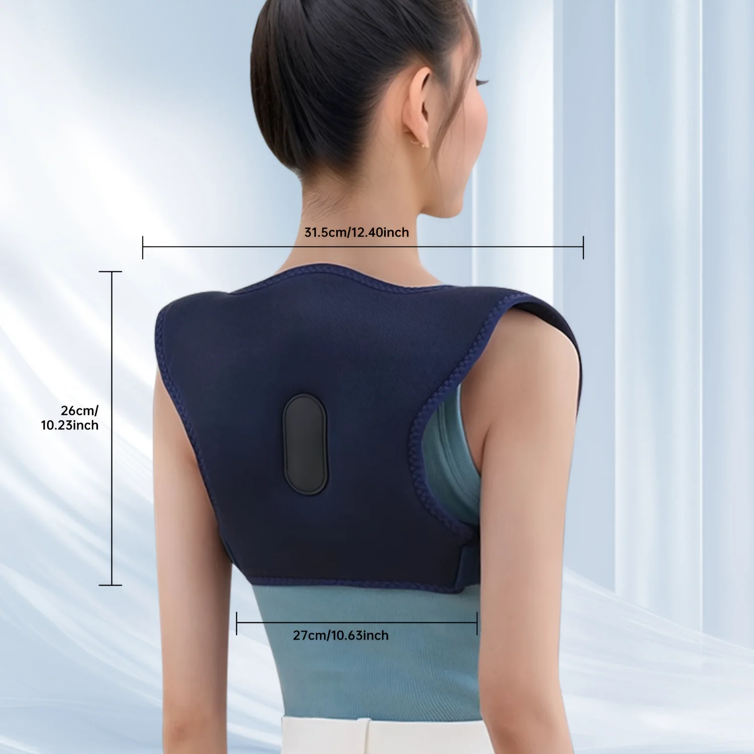 Back And Shoulder Massager, Multi-functional Heating Back Brace Posture Corrector For Women And Men, Adjustable Upper Back Brace