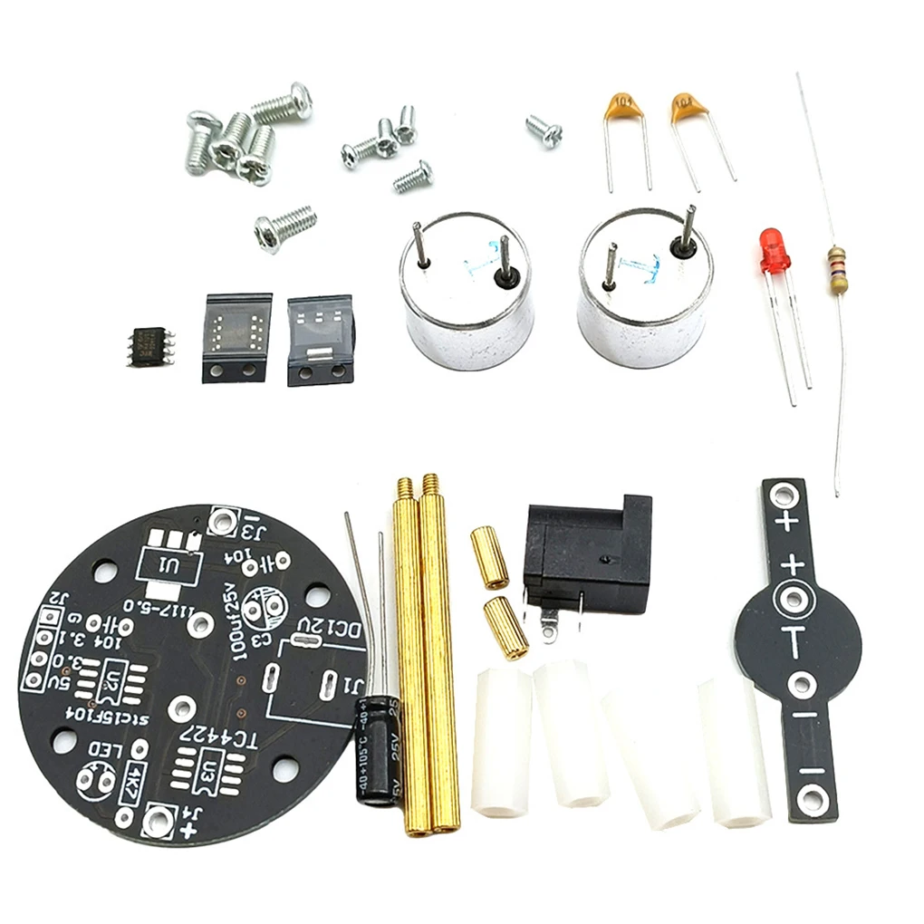 Kit diy de suspensão de levitador ultrassônico, controlador de onda permanente, kit de aprendizagem diy, ensino científico, experimento de solda