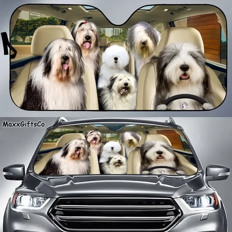 

Bobtail Car Sun Shade, Bobtail Windshield, Bobtail Family Sunshade, Dogs Car Accessories, Dogs Lovers Gift, Car Decoration