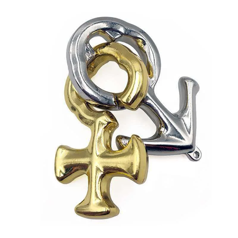 Cast Metal Brain Teaser Puzzles Mind IQ Challenge Disentanglement Unlock Interlocking Educational Toys for Kids & Adults