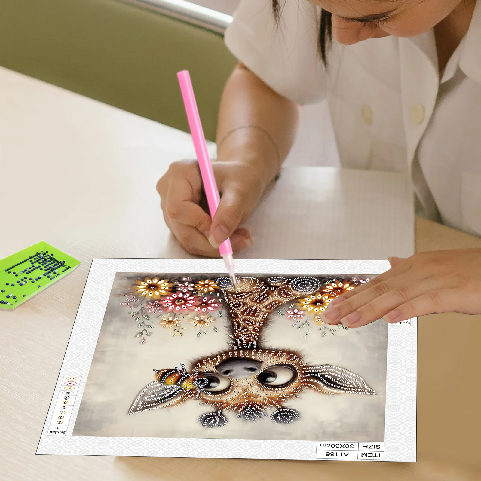DIY Giraffes and bees 5D Special Shape Diamond Art Kits for Beginners,Diamond Art Painting Kits for Home Wall Decoration Gift