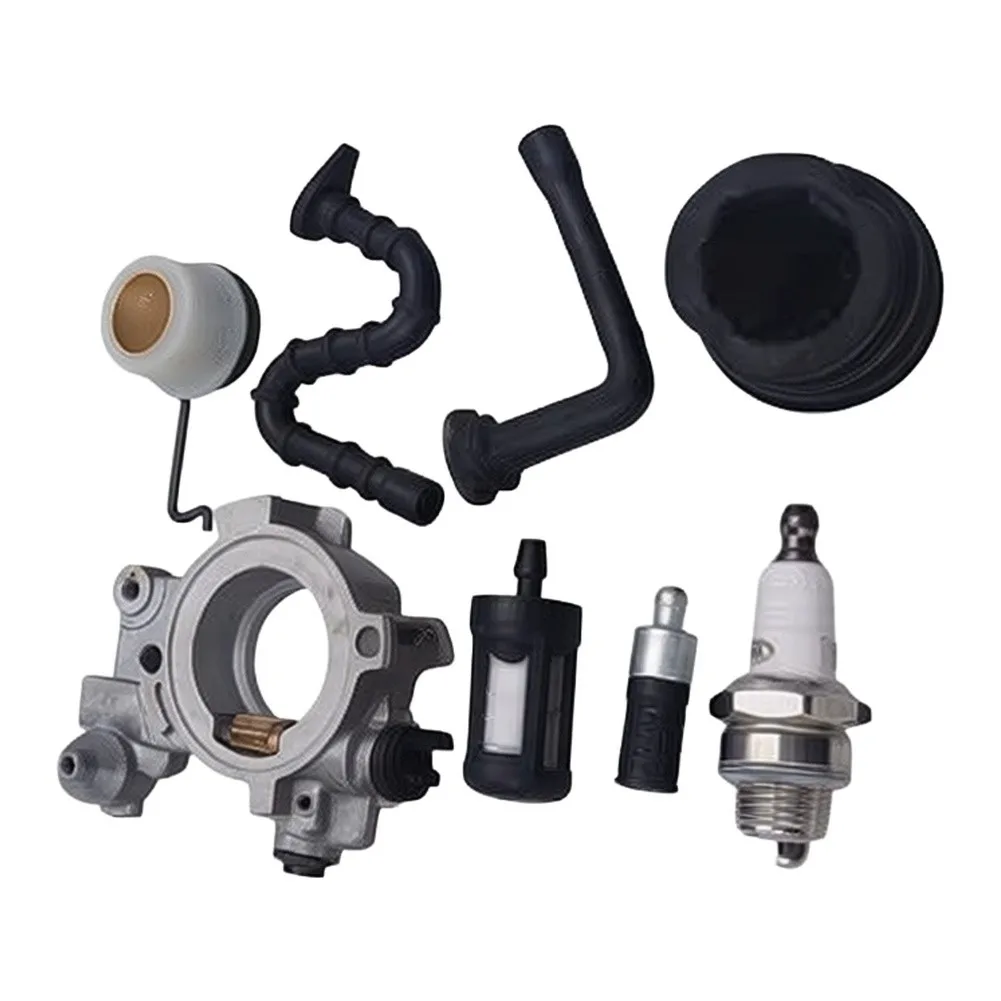 Oil Pump Kit for For MS650 MS660 066 064AV Chainsaws with For Worm Gear Intake Manifold Spark Fuel Oil Filters