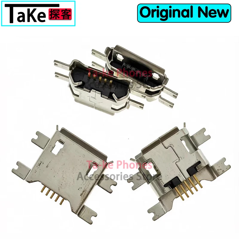 10-100Pcs 4 Fixed Feet 1.17 5P Tablet Charging Seat Mini USB Connector Micro USB Heavy Plate 5pin 1.17mm Female Seat