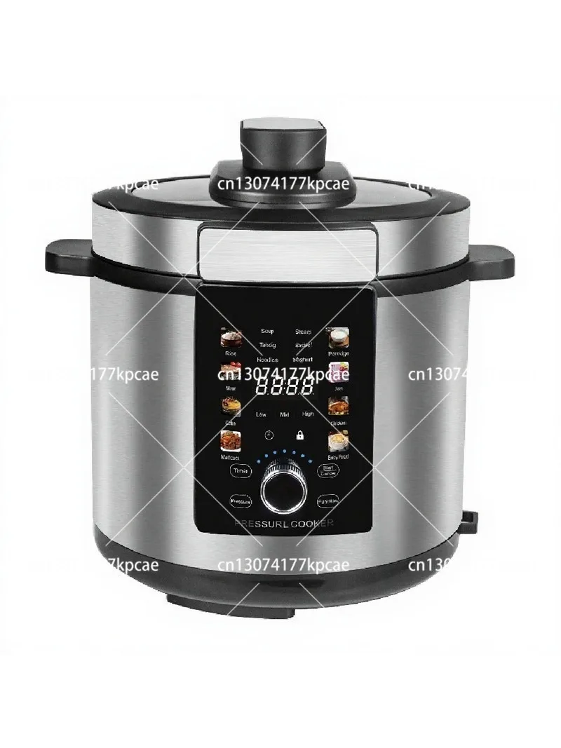 Stainless Steel Electric Pressure Cooker Multi-Function Smart Slow Cooker Automatic Digital Program Household Kitchen Appliance