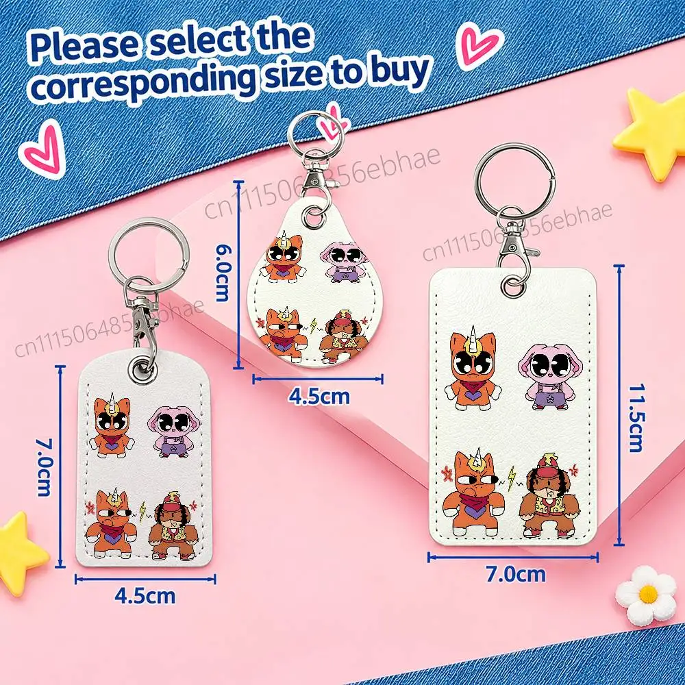 FOR Buddy the Unicorn Keychain Card Holder Leather Keeps ID Cash Keys Cards Ready for Work School Travel Daily Errands