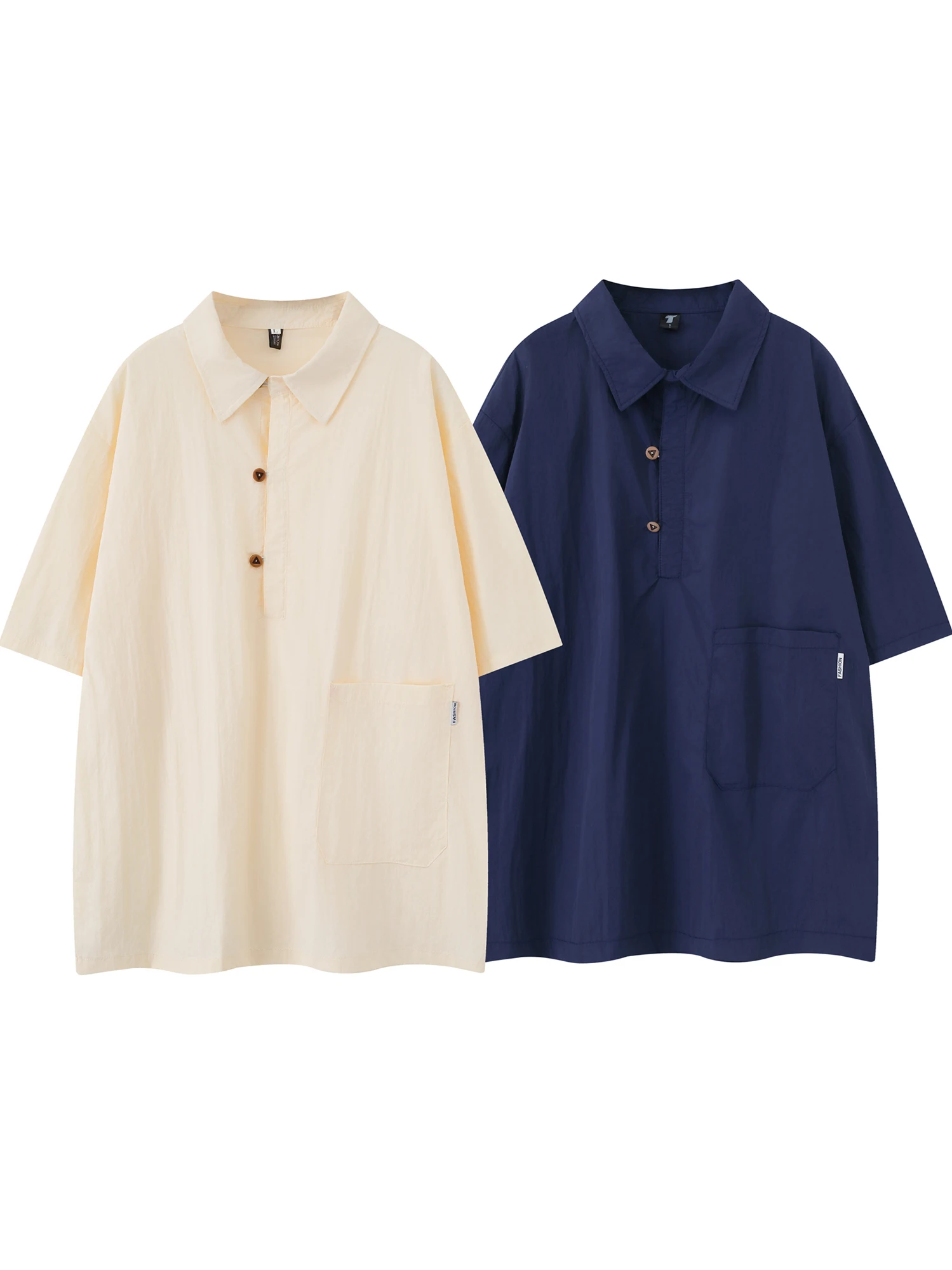 

y Japanese Retro Color Workwear ort Sve irt Loose Casual f Sve irt Outerwear for Men And Women