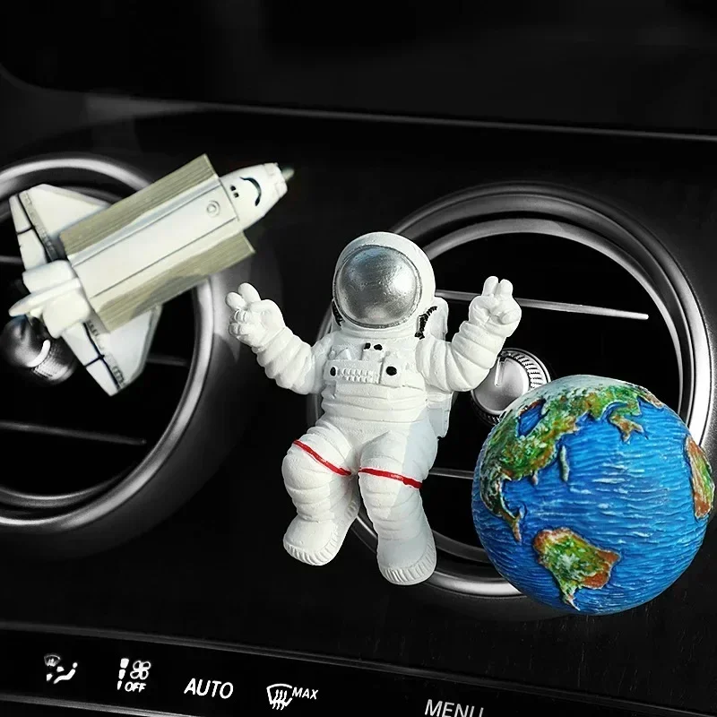 Car Air Freshener Universe Planet Shape Astronaut Car Air Conditioning Outlet Perfume Clip Perfume Car Decoration Ornaments