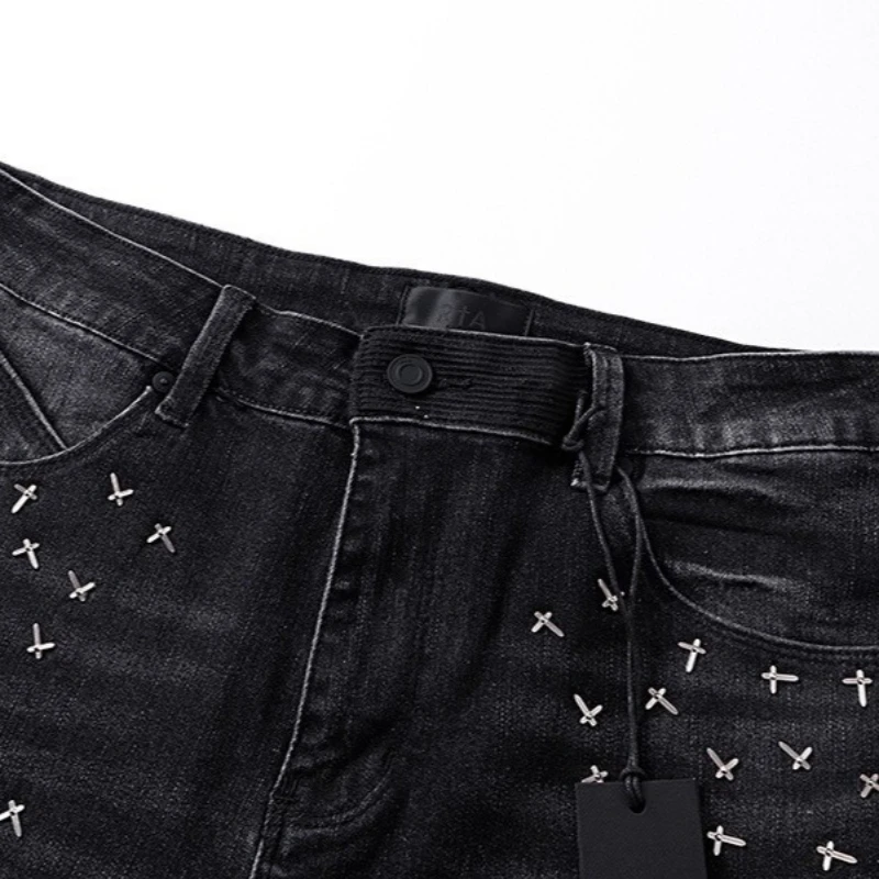 2026 High Street High-quality Trend RTA Jeans American Style Casual Tight Jeans RTA Denim Pants Stock