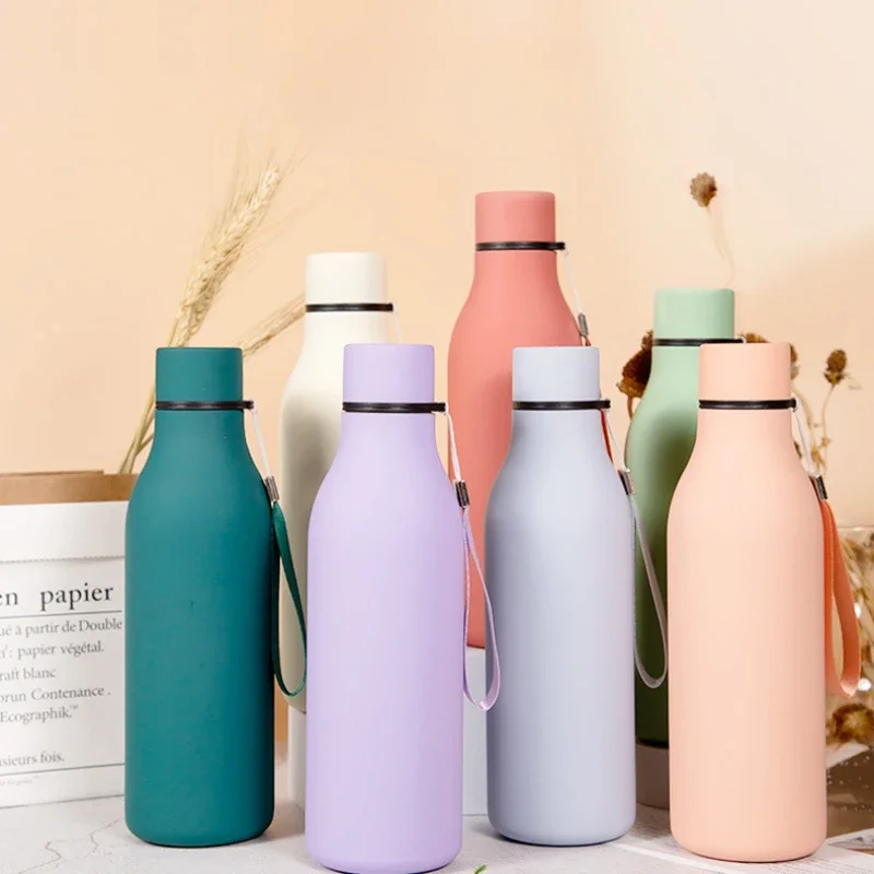 304 Outdoor Sports Cup Portable Car Thermal and Cold Water Cup New Foreign Trade Stainless Steel Water Bottle Inside and Outside