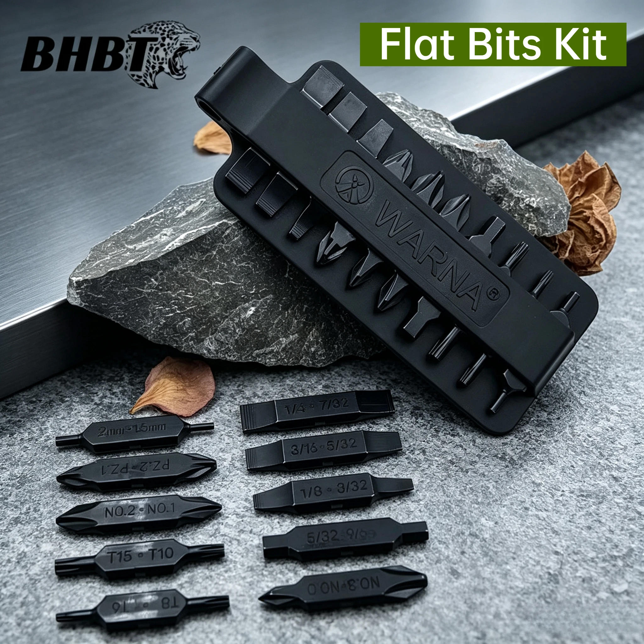BHBT 10PCS/Set Double-Headed Flat Screwdriver Bit S2 Alloy Steel Accessory Kit for NexTool Pocket Tool E1 Captain Multi Tool