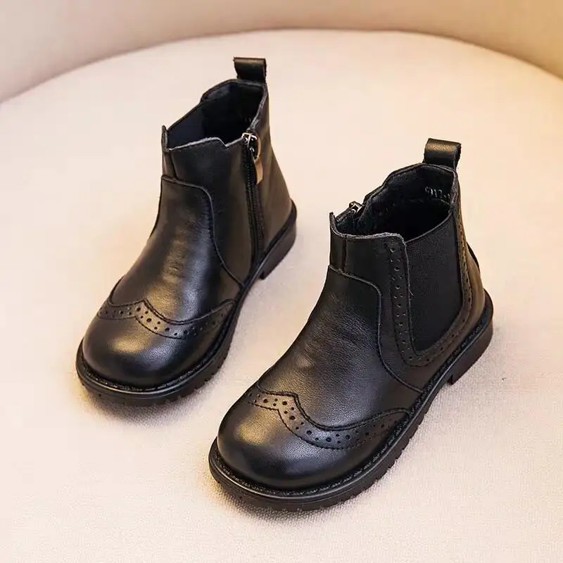 

Kawaii Casual Shoe Fashion Childrens Shoe Girls Leather Ankle Boots Soft Sole Princess Boots For Baby Kids Spring Autumn 2025