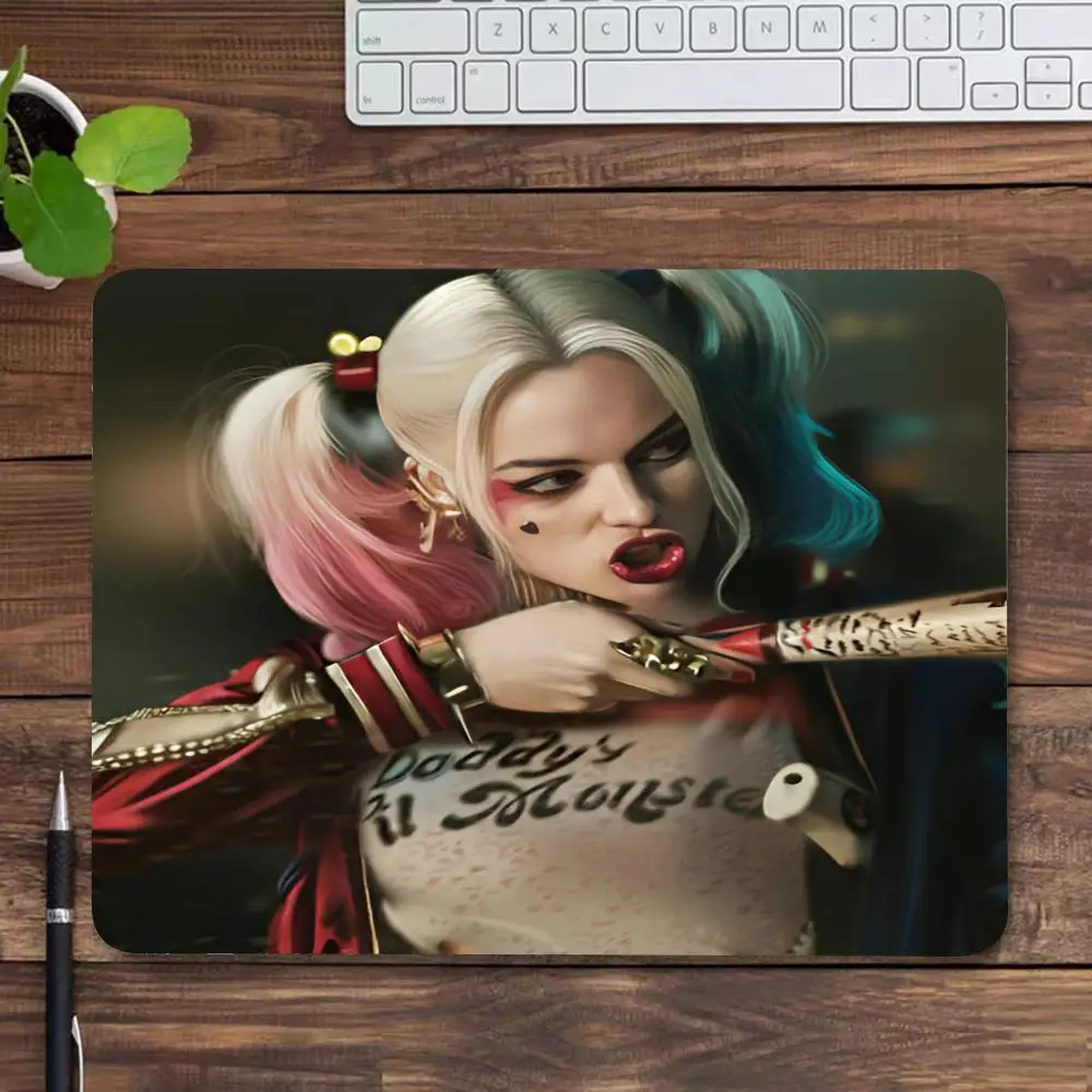 S-Suicide S-Squad H-Harley Q-Quinn Mouse Pad Ultrafine Surface Gaming Accessories Keyboard Pads Gamer Mouse Mat Rubber Desk Mat