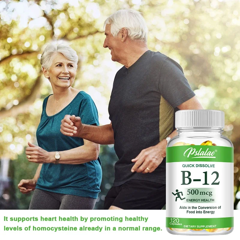 Vitamin B12 Capsules 500mcg - Supports Energy Metabolism, Nervous System Support