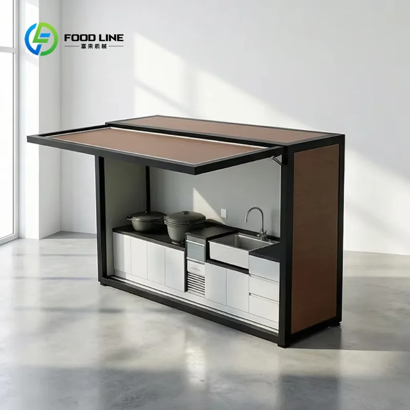 Customized Modular Outdoor BBQ Kitchen Cabinet 304 Stainless Steel Weatherproof for Patio Backyard CE Certified