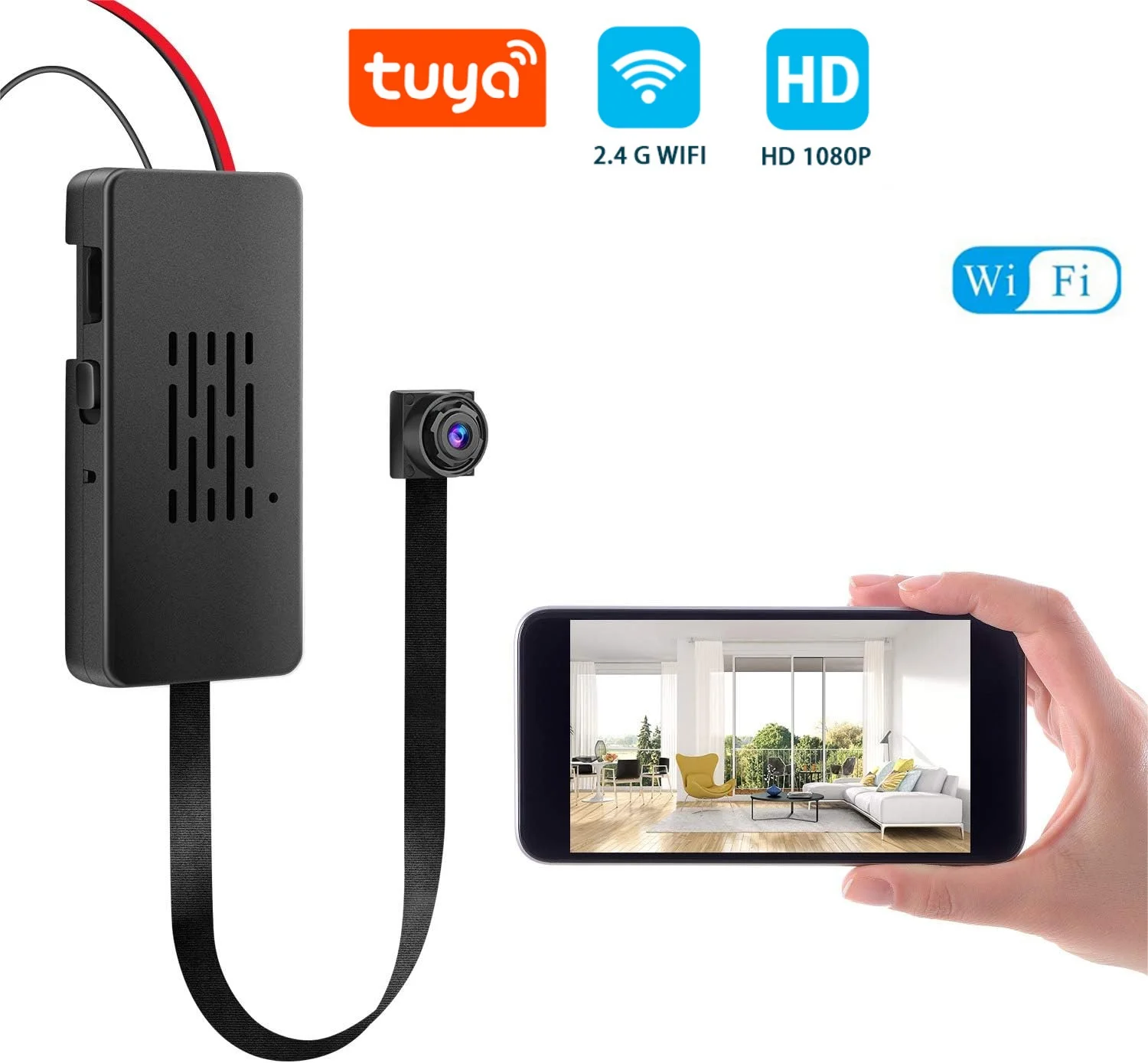 

Tuya Smart Mini Camera Full HD 1080P Wireless 2.4G Wifi DIY Camera Remote Viewing Automatic Alarm Home Office Security Camera