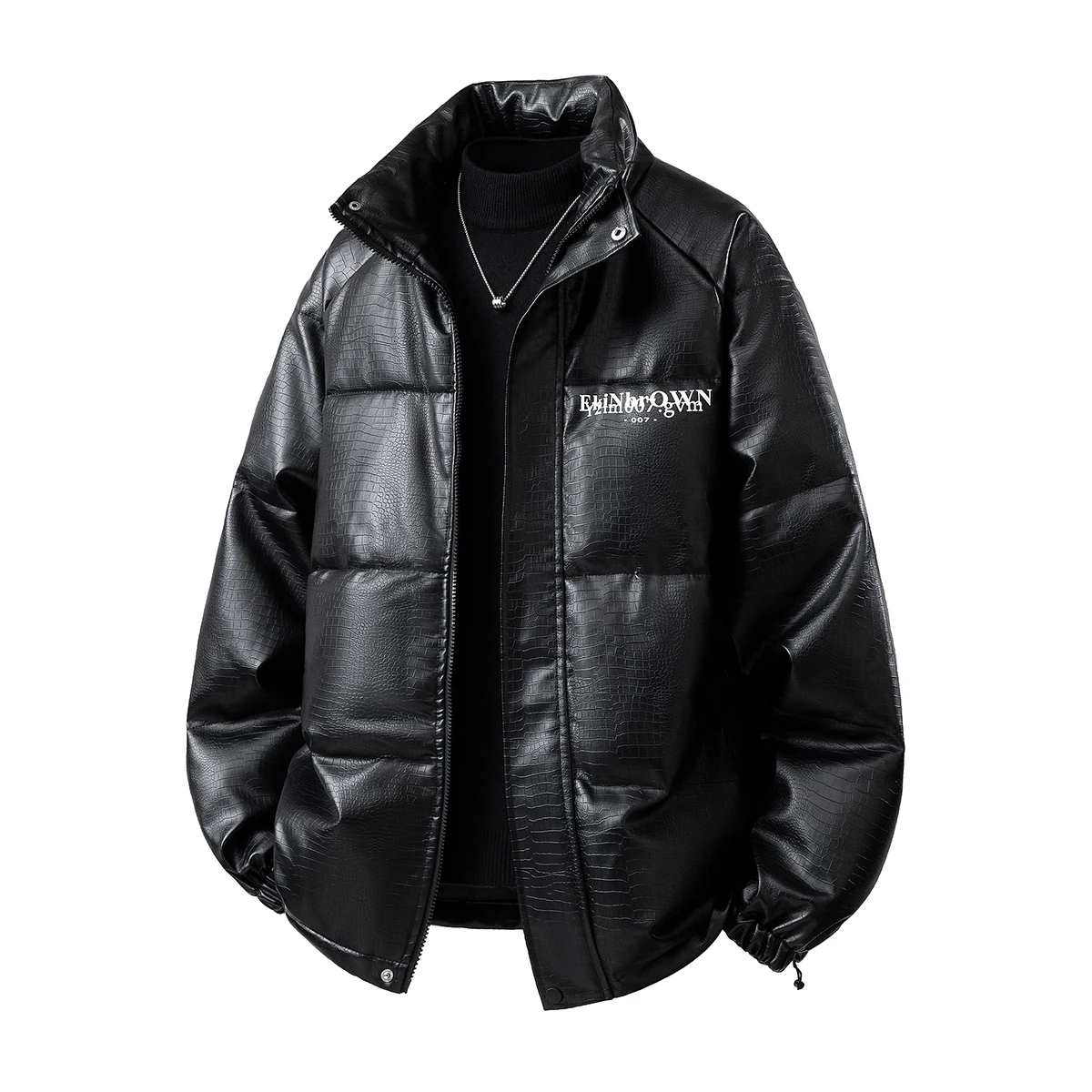 

2025 новое мужское зимнее пальто высокого качества, модная теплая куртка из искусственной кожи, утепленная парка, мужское зимнее пальто, мужской полный размер M-5XL