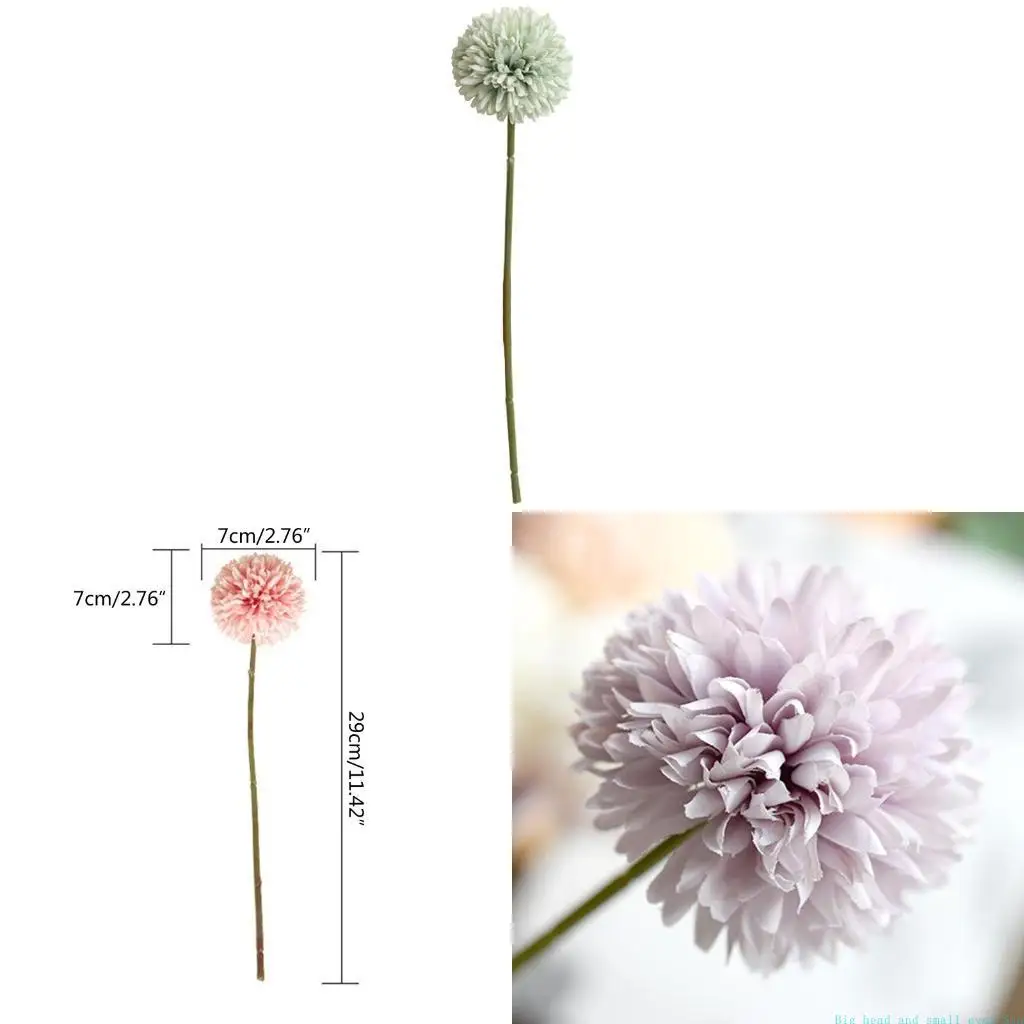 581C Artificial Flower 29cm Simulation Fake Flowers Ball Silk Floral Ornament for Home Indoor Wedding Party Decoration Florals