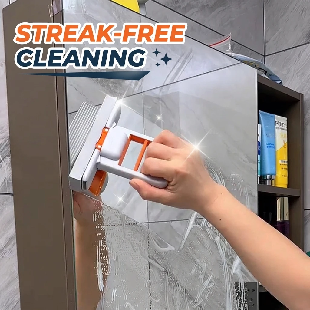 YGTITAN Mini Squeegee Mop, Handheld Sponge Scrubber for Window Glass & Desktop Cleaning, Detachable Head, Home & Car Use