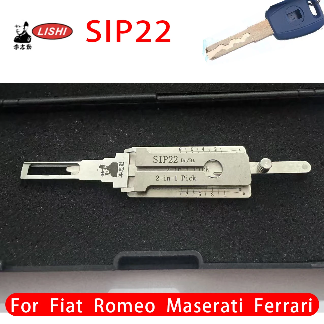 

Декодер SIP22 LISHI 2-в-1 для Fiat Alfa Romeo Lancia. Maserati Lock Decoder Слесарный инструмент Инструмент для захвата Lishi Открытие двери до