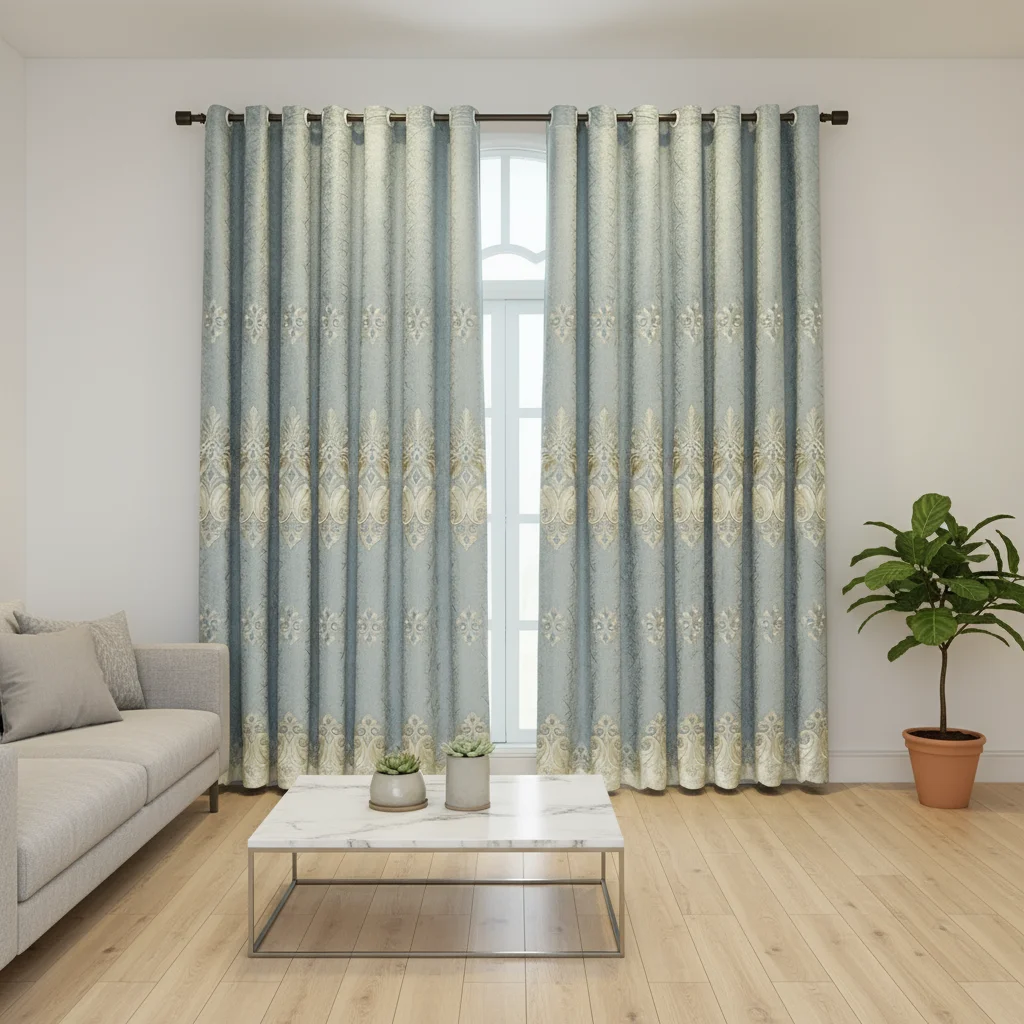 

2 шт. Европейская жаккардовая занавеска - изысканное мастерство, роскошный стиль для гостиной и спальни