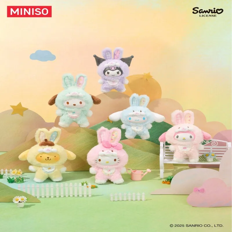 

Плюшевая кукла-игрушка Miniso Sanrio Hello Kitty Elf Rabbit Baby Series Blind Box, серия «Эльф-кролик», для переодевания, милый подарок на Рождество, Хэллоуин, день рождения
