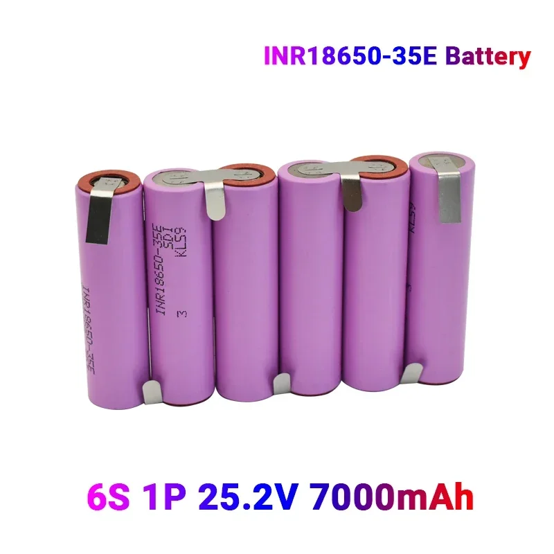 Kunden spezifische 7000 Batterie, 18650-35e, 12,6 mAh, 30a, Schrauben dreher elektrode, 3s, 4s, 5s, 6s, 1p, 2p, v, nagelneu