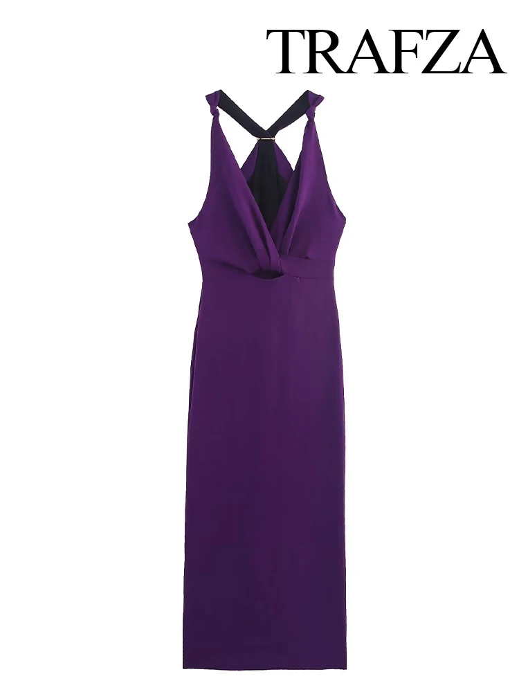 

HH Fashion Woman Side Zipper Casual Slim Solid Beach Party Dress Fashion Women Elegant V-Neck Sleeveless Sexy Midi Dress