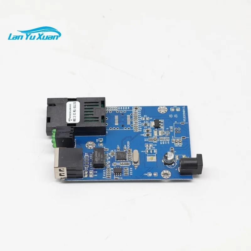 Super Mini CCTV 1 Pair 10/100mbps 3/20/40/60KM Gigabit Fiber Optical Media Converter 10/100/1000Mbps SM Single Fiber  PCBA Board