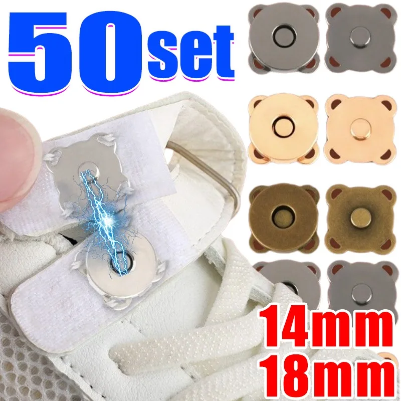 

1-50 комплектов застежек-кнопок для сумок, аксессуары для рукоделия, 14 мм, 18 мм, из сплава, в форме цветка сливы, для обуви и одежды, магнитные кнопки