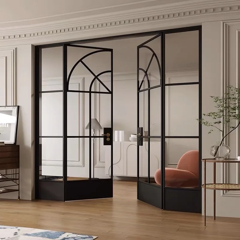 

French vintage doors, glass cream style balcony kitchen courtyard glas wrought iron partition