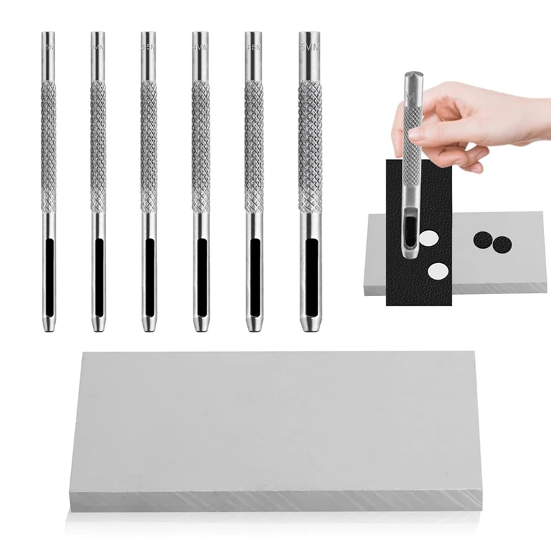 Top Deals 9-Piece Punching Tool, Hollow Punch Set For Stitching Punching Tool, Leather Watch Strap Belt Punching Tool