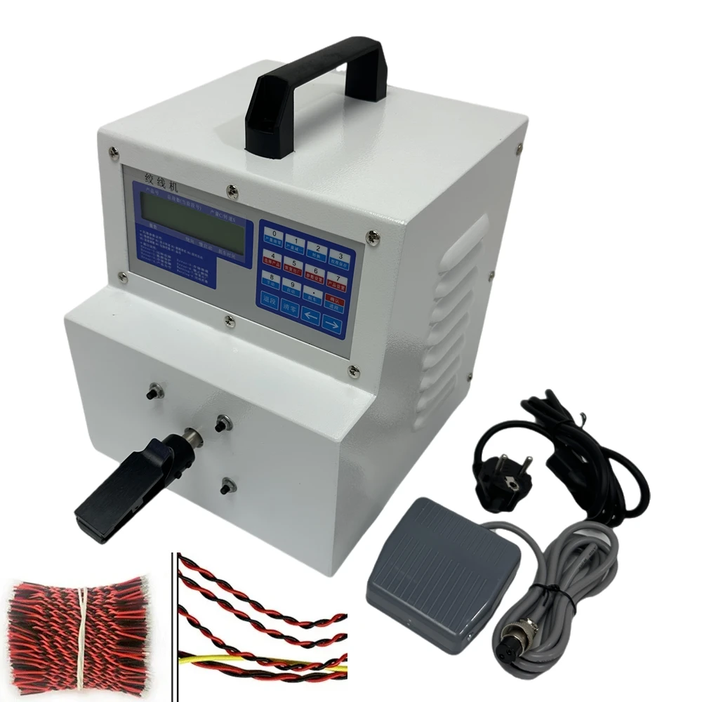 220V High-speed Electronic Wires Twisting Machine Automatic Single-head Adjustable Speed Cable Stranding Twisted Tools