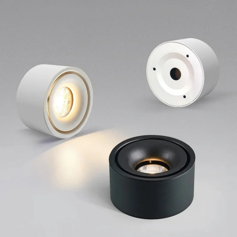 

Round Surface Mounted LED Downlights 7W 12W 15W 18W Mounted Ceiling Lamps Spot Light 110V/220V driverless LED DownLight