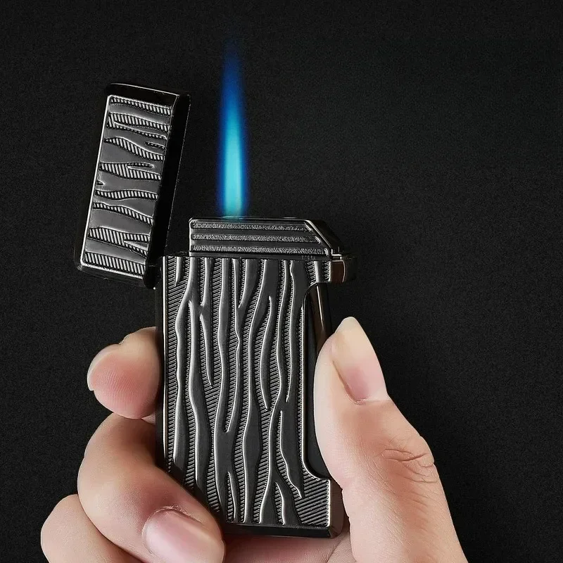 Torch Lighter Windproof Refillable Butane Gas Jet Torch Lighters Metal Cigar Lighter Gift for Friend  Cigarette Accessories