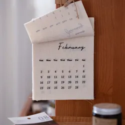 MINKYS ins Hot Popular 2026 Wall Calendar Decorative Fabric Calendar Desktop Decoration School Stationery