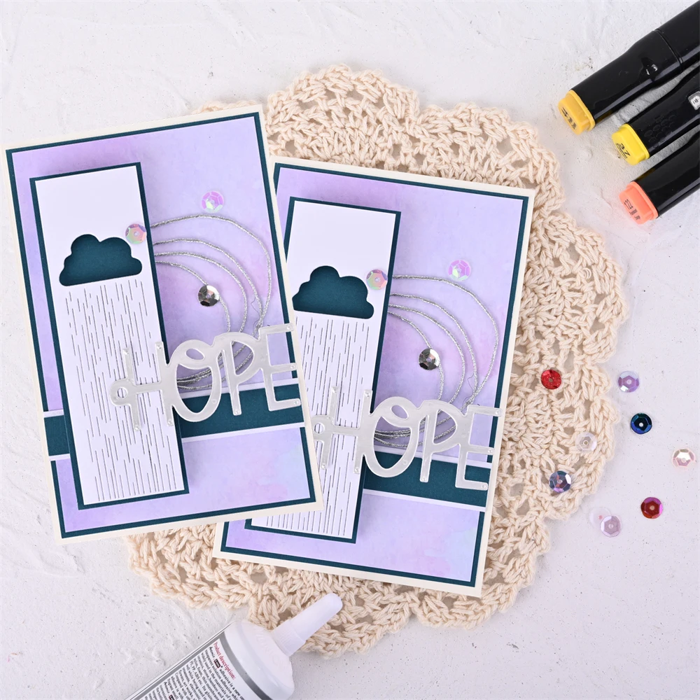 Rainy Day Background Frame 2022 New Metal Cutting Dies Decorative Scrapbooking Photo Album Paper Knife Blade Punch Embossing