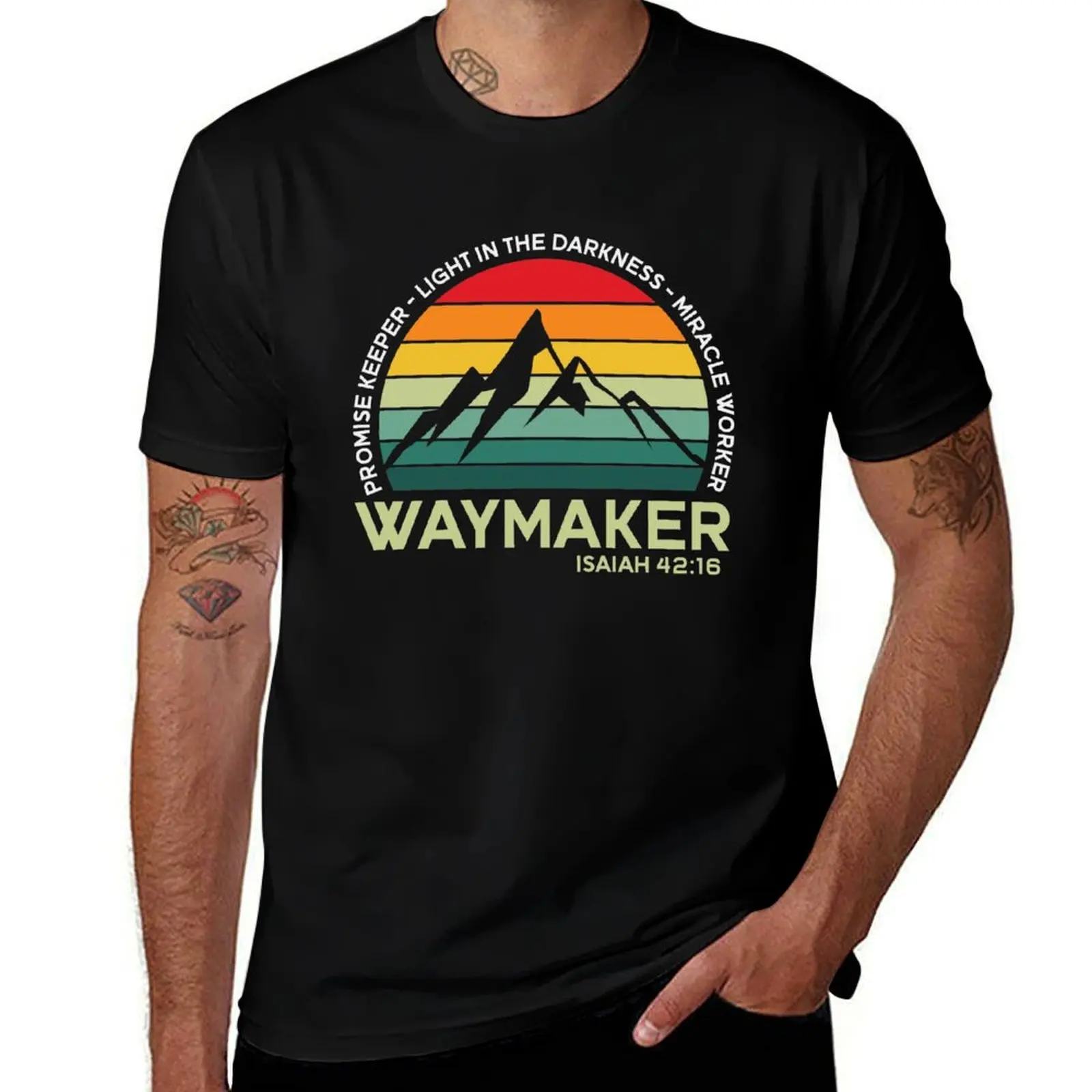 

Waymaker Miracle Worker Promise Keeper T-Shirt man t shirt designer t shirt for man 100 percent cotton T-shirt
