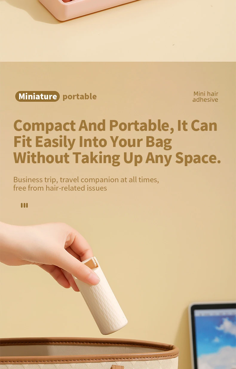 Mini Faltbare Fusselrolle Tragbarer Klebriger Tierhaar-Entferner Abreißbares Klebepapier Staub- und Fluschenreiniger für Kleidung Sofa Reisegebrauch – Detail 9