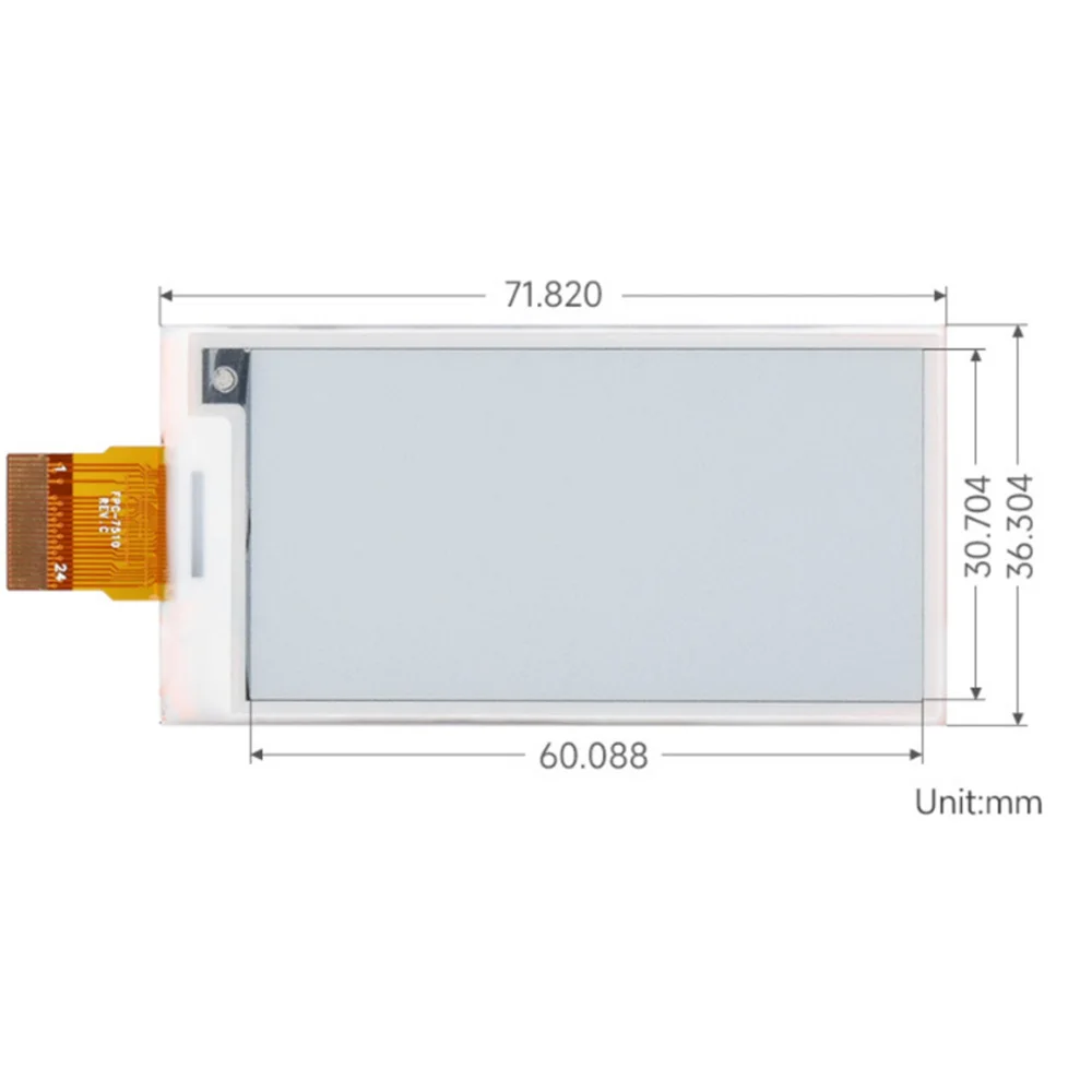 Moduł E-papieru E-Ink 2.66-calowy moduł E-wyświetlacz atramentowy Raspberry Pi do etykietowania oprzyrządowania przemysłowego i nie tylko