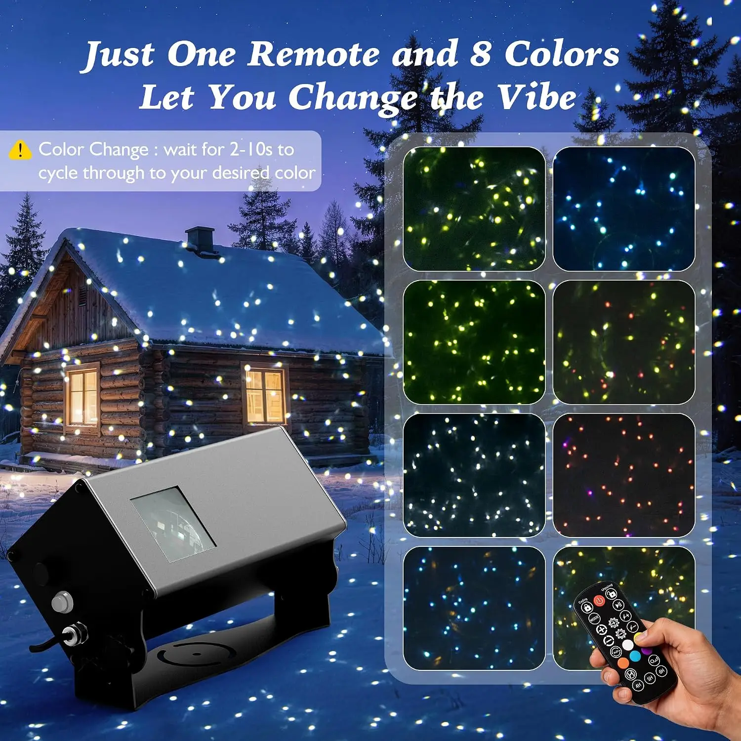 Outdoor Laser Lights Projector, 5 Color Motion Firefly Lights Star Show Projection Light, Christmas Projector Light