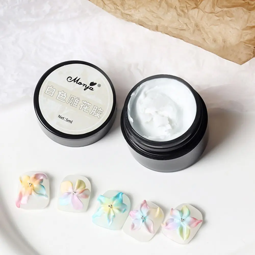 New 5/8/15ml DIY Manicure Gel No need Top Coat gel 3D Sand Texture Gypsum Nail Gel UV Lacquer Varnish Painted Carved Glue Nail