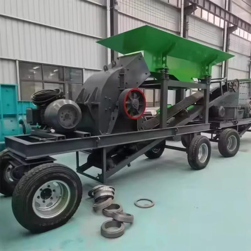 Customized Compact PC600X800 Portable Mobile Hammer Crusher Reversible Hammer Crusher Used Crushing Construction Waste And Grave