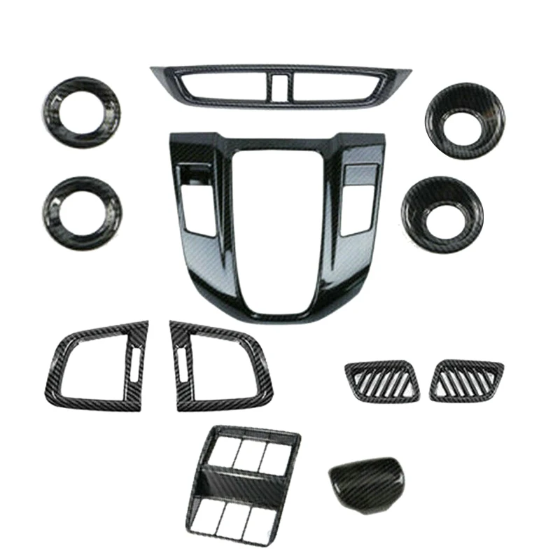 

Interior Center Console Knob Outlet Air Panel Navigation Decor Cover Kit Fit for Honda CR-V 2017-2022 LHD Carbon Fiber Style ABS