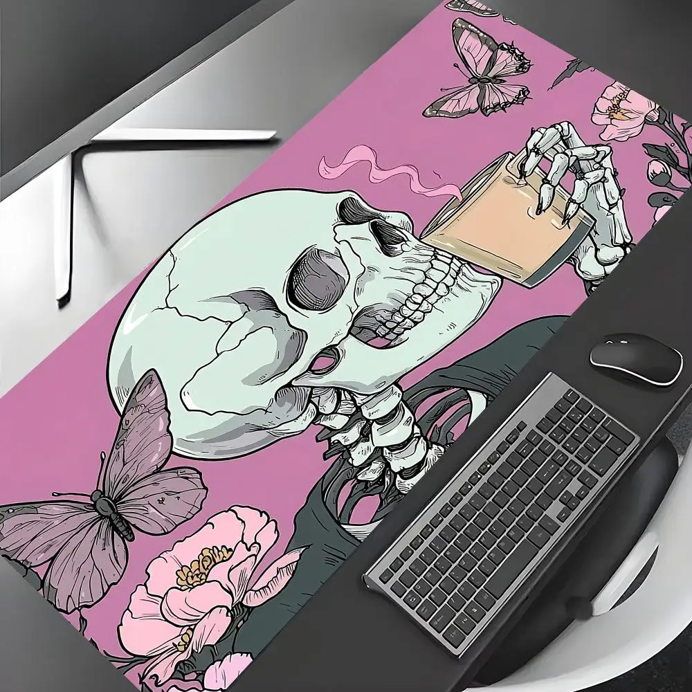 

Butterflies and skeleton people Mouse Pad Desk Mat Gaming mat gamer pc accessories rubber anti-slip keypad expansion mousepad