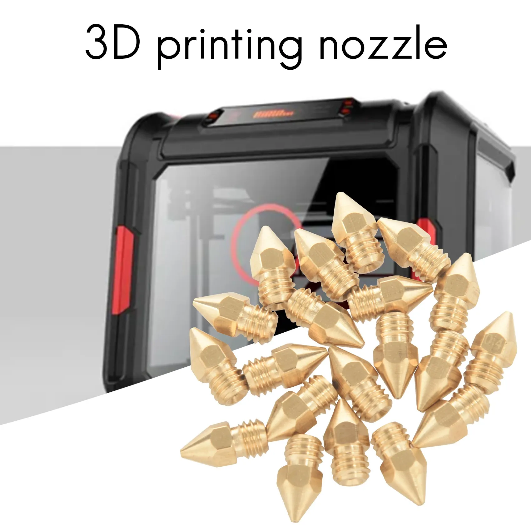 20 PCS 3D Printer Nozzle 0.4mm MK8 Extruder Head for Cr10