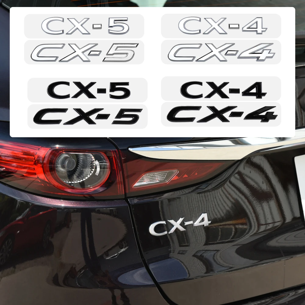 3D ABS Car Letters Badge Stickers Car Rear Trunk Emblem For Mazda CX-4 CX-5 CX3 CX7 CX8 CX9 CX30 RX7 Atenza Axela MS Accessories