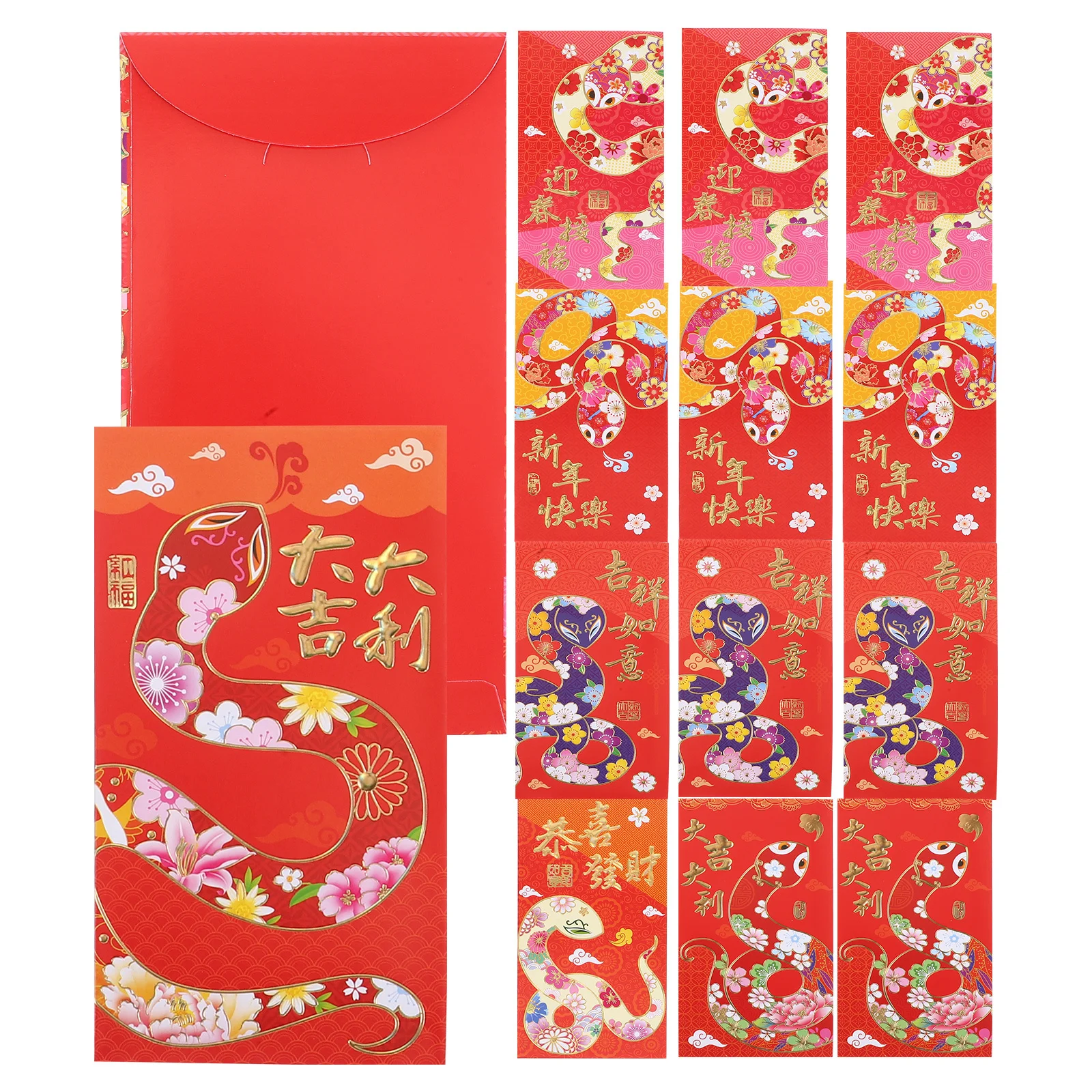 

30Pcs Snake Year Red Packets 2025 Chinese New Year Lucky Money Envelopes Lunar Festival Wedding Birthday Birthday Money Pockets