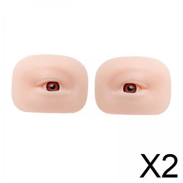 

2x 5D силиконовая модель глаз многоразовый макияж манекен для лица профессиональный макияж